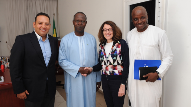 © (L-R) GM Diego Camberos, PM Mohamed Dionne, CEO Cynthia Gordon, Regulatory Manager Pape Ndiaye Ka