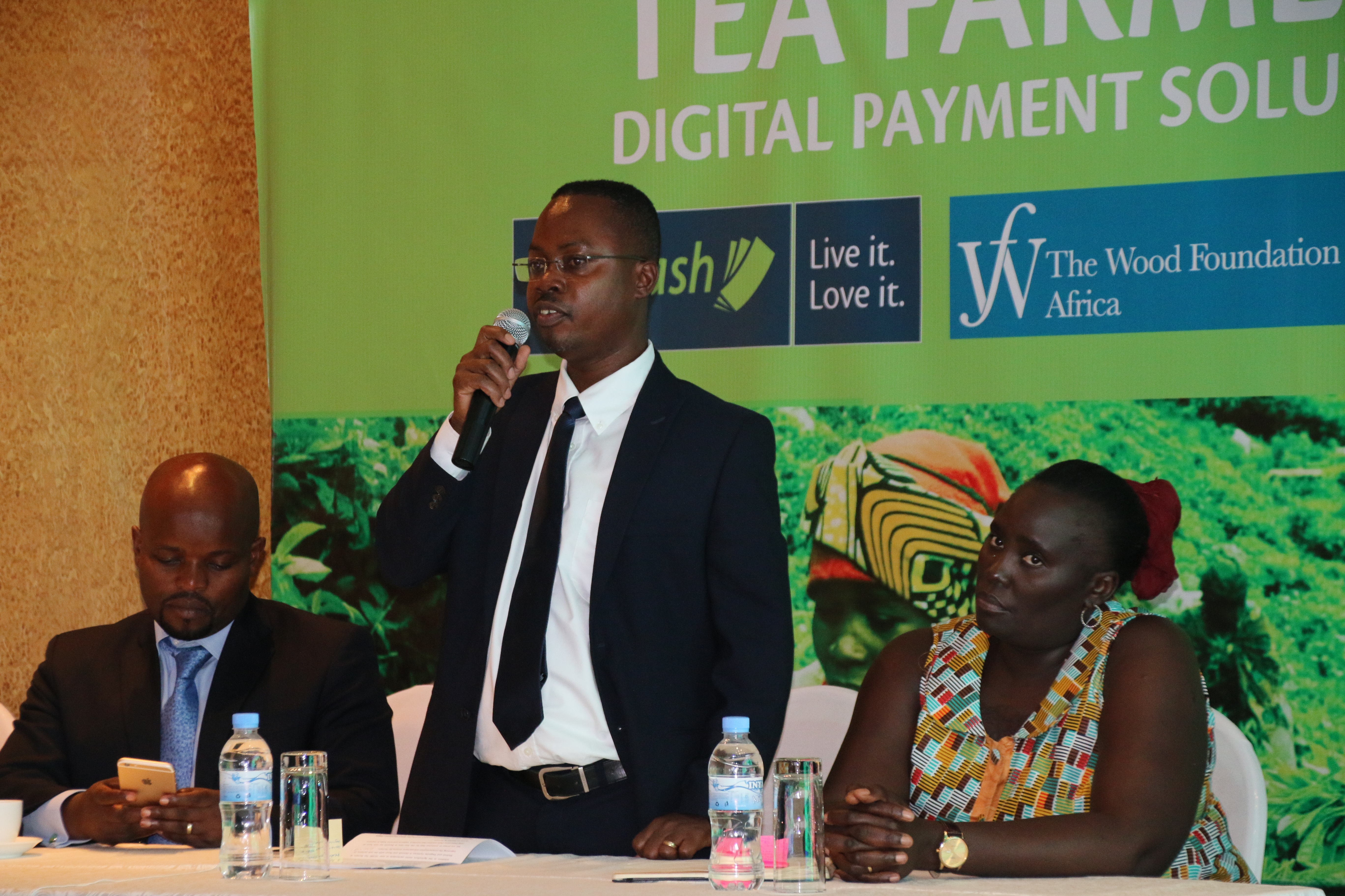 ©Tigo Rwanda CEO Philip Amoateng introduces the payment solution for agriculture- July 2016.